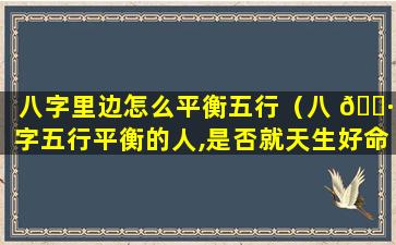 八字里边怎么平衡五行（八 🕷 字五行平衡的人,是否就天生好命）